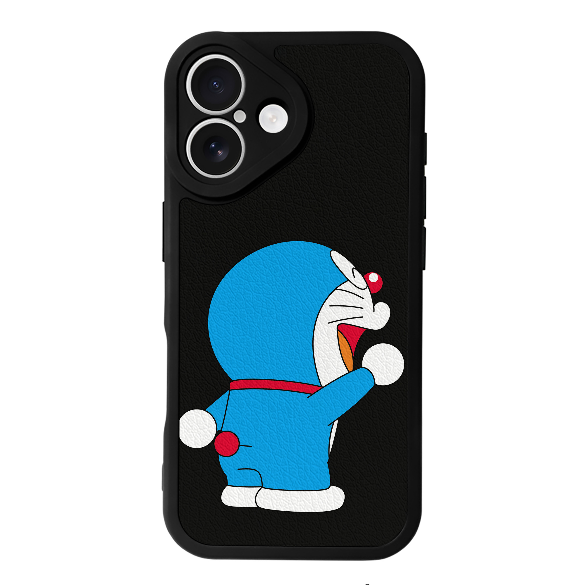 （画像用） ドラえもん Doraemon 【iPhone 16シリーズ対応】シリコンスマホケース（レザー調） 材質：シリコン